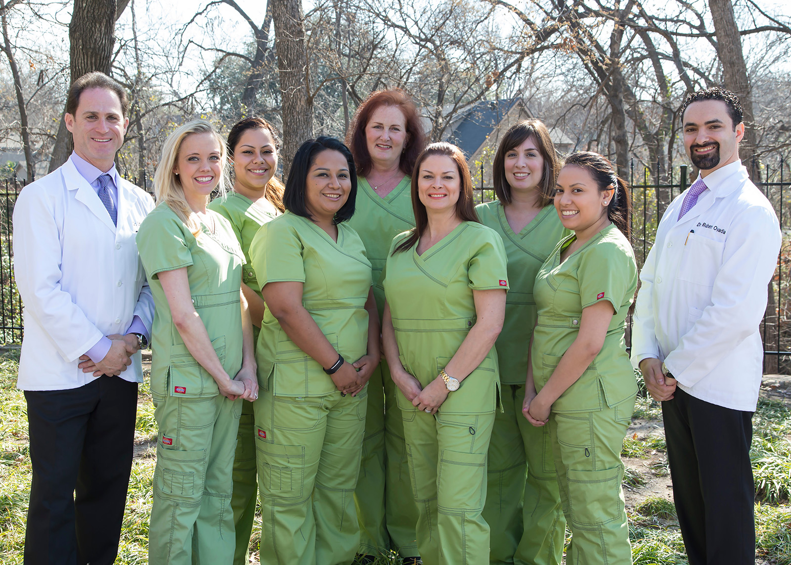 The entire dental team in Periodontal Associates