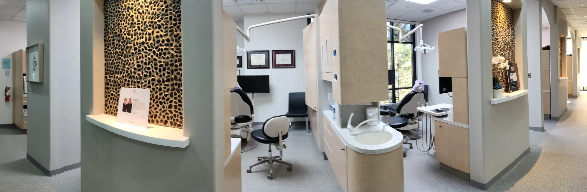 View of the office interior to the exam room