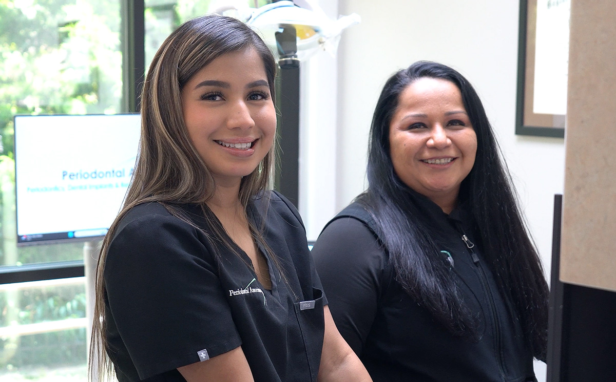 Smiling staff