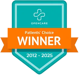 Opencare Patients' Choice WINNER 2012 - 2025 seal